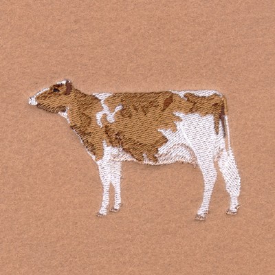 Red & White Cow Machine Embroidery Design