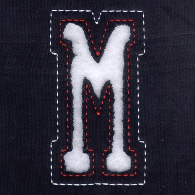 M - Cutout Letters Machine Embroidery Design