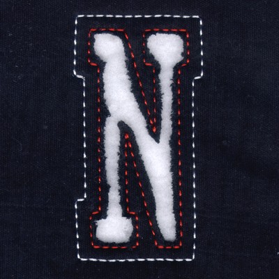 N - Cutout Letters Machine Embroidery Design