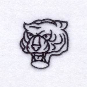 Picture of Tiger Head Machine Embroidery Design