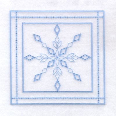 6 - Snowflake Quilt Square 6" Machine Embroidery Design