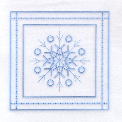 9 - Snowflake Quilt Square 6" Machine Embroidery Design