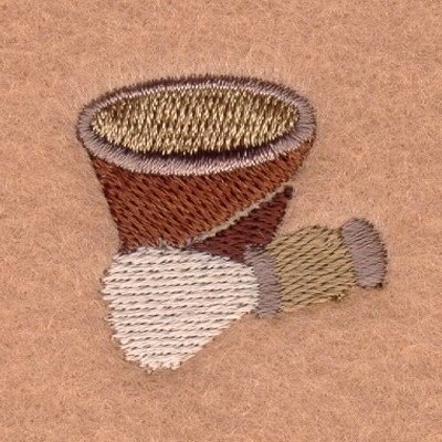 Foam Brush and Cup Machine Embroidery Design