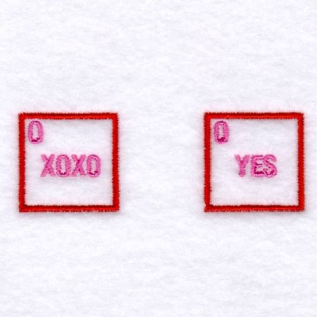 Picture of Valentine Bingo Squares #9 Machine Embroidery Design