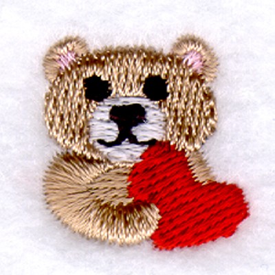 Valentine Bear Icon Machine Embroidery Design