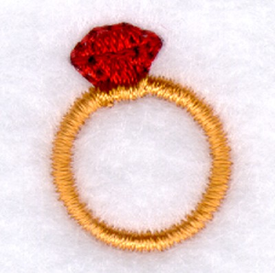 Ruby Ring Icon Machine Embroidery Design