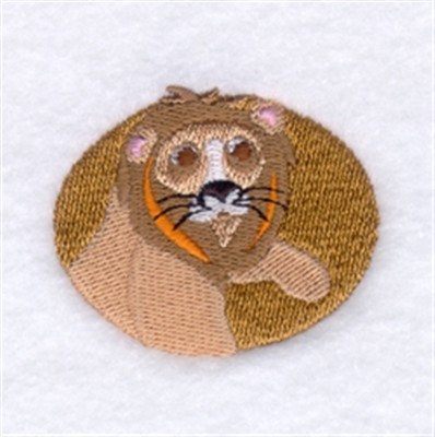 Lion Oval Machine Embroidery Design