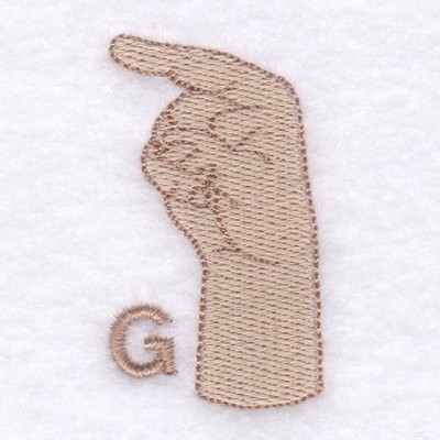 Letter G Sign Machine Embroidery Design