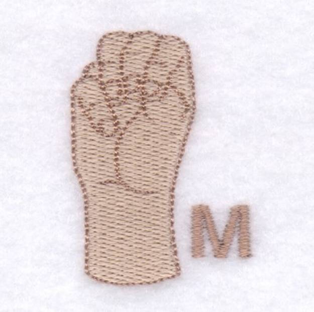 Picture of Letter M Sign Machine Embroidery Design