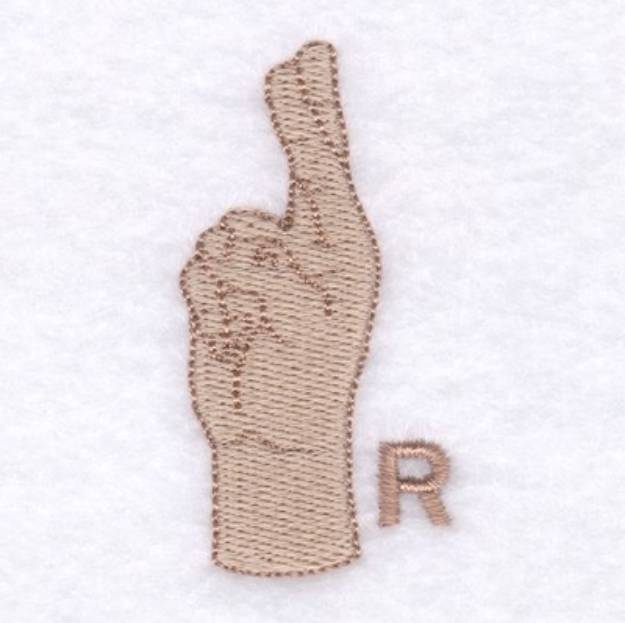 Picture of Letter R Sign Machine Embroidery Design