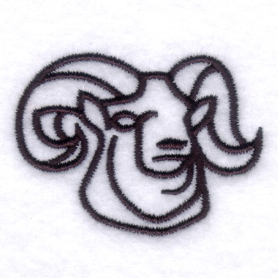 Rams Emblem Machine Embroidery Design