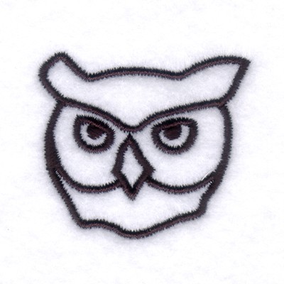Owls Emblem Machine Embroidery Design