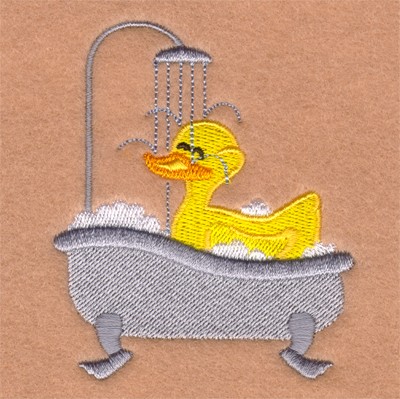 Rinsing Rubber Ducky Machine Embroidery Design