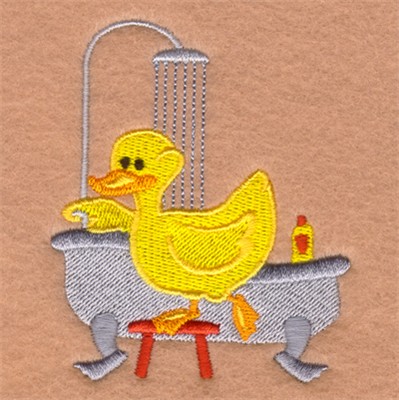 Shower Rubber Ducky Machine Embroidery Design