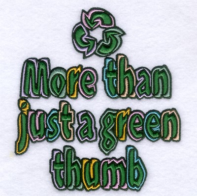 More Than Just a Green Thumb Machine Embroidery Design