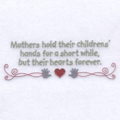 Hand and Heart Saying Machine Embroidery Design