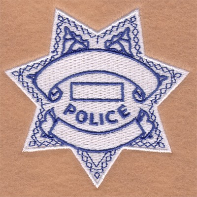 PD Star Badge Machine Embroidery Design