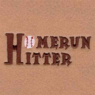 Homerun Hitter Machine Embroidery Design