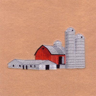 Barn Farm Scenery Machine Embroidery Design