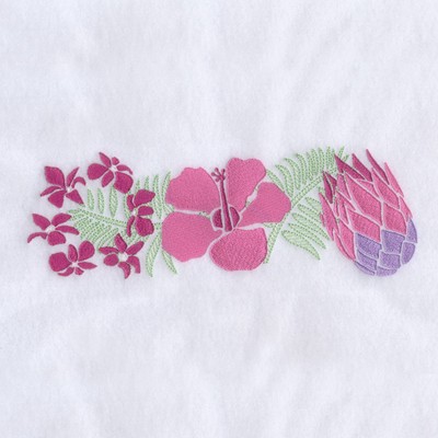 Hibiscus Long Machine Embroidery Design