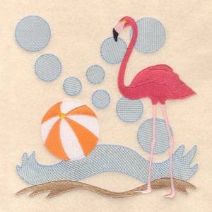 Picture of Flamingo Long Machine Embroidery Design