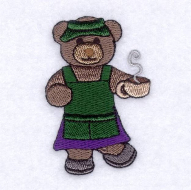 Picture of Barista Bear Machine Embroidery Design