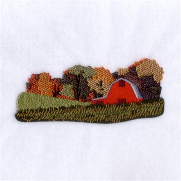 Picture of Red Barn Machine Embroidery Design