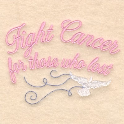Fight Cancer Machine Embroidery Design
