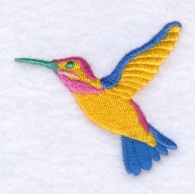 Picture of Whimsical Hummingbird Machine Embroidery Design