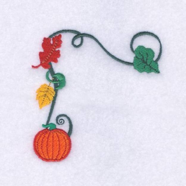 Picture of Pumpkin Corner Machine Embroidery Design