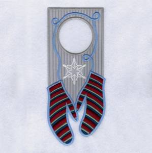 Picture of Mittens Door Hanger Machine Embroidery Design