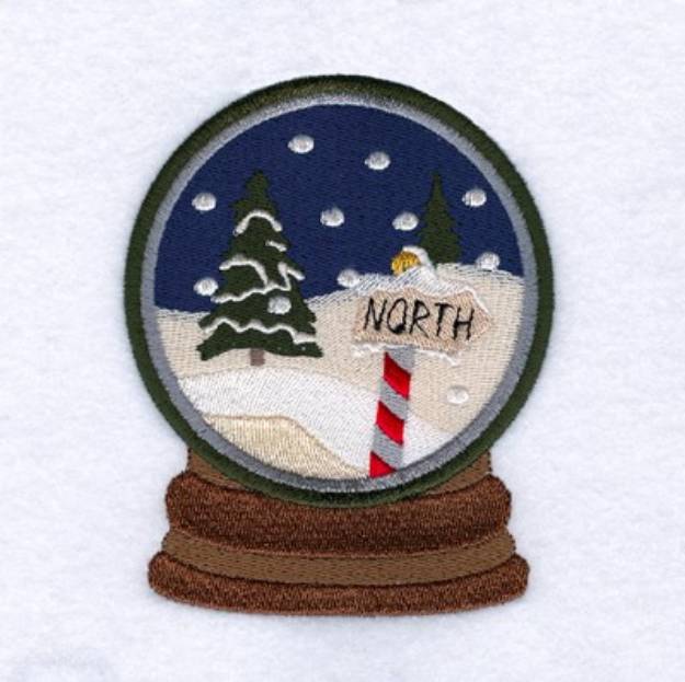 Picture of Going North Globe Machine Embroidery Design