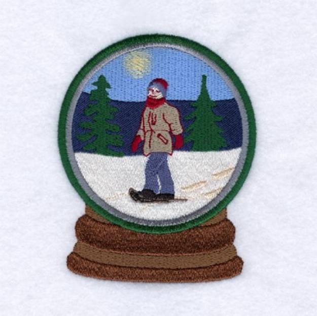 Picture of Snowshoe Globe Machine Embroidery Design