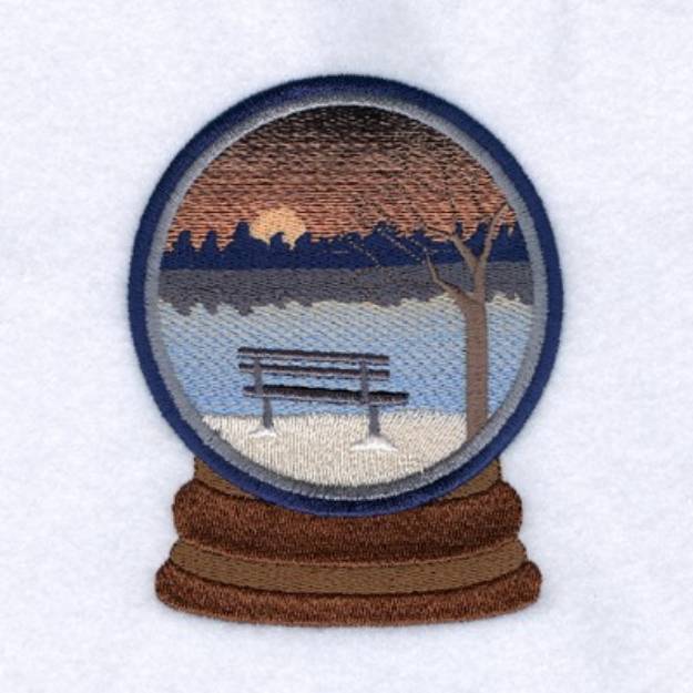 Picture of Sunset Globe Machine Embroidery Design