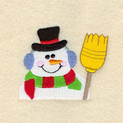 Snowman Pocket Pal Machine Embroidery Design