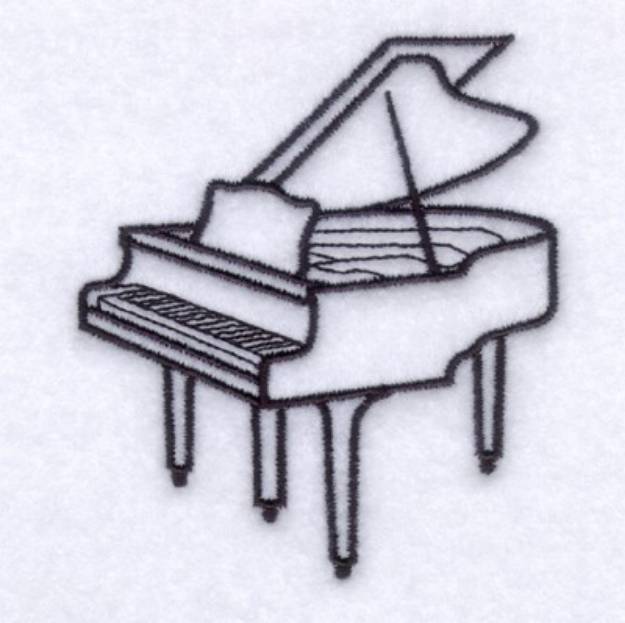 piano drawing outline