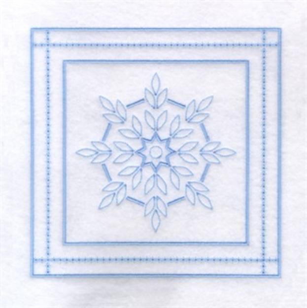 Picture of Snowflake Quilt Square Machine Embroidery Design