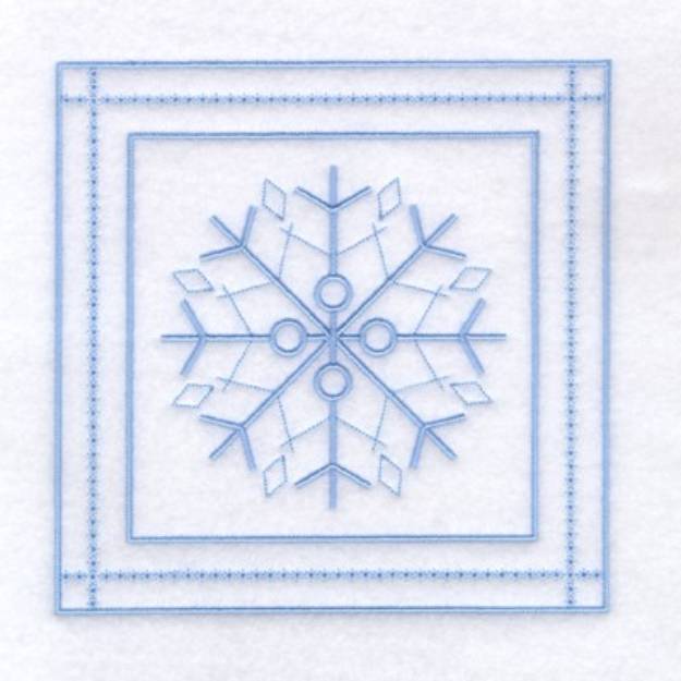 Picture of Snowflake Quilt Square Machine Embroidery Design