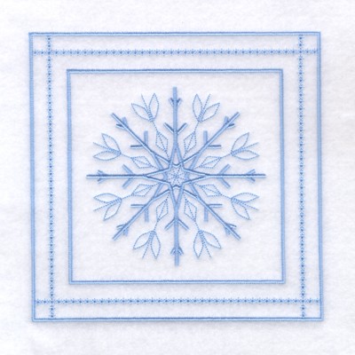 Snowflake Quilt Square Machine Embroidery Design