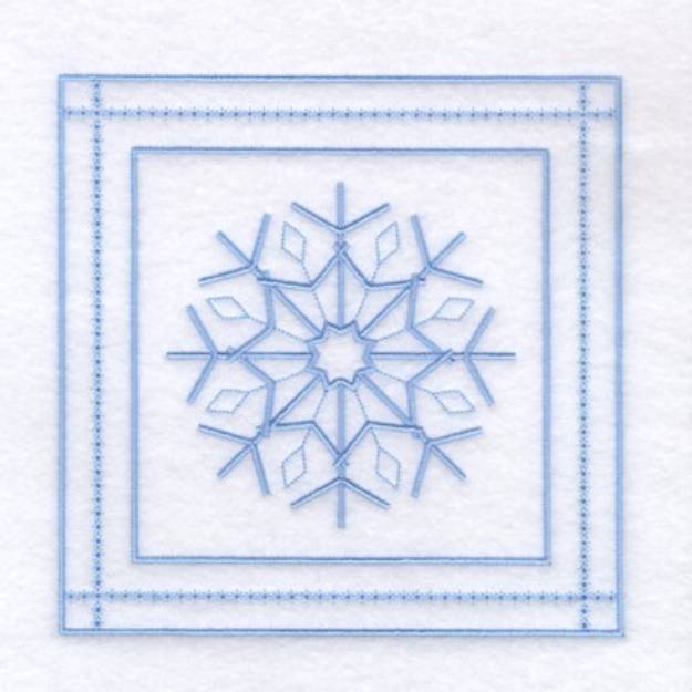 Picture of Snowflake Quilt Square Machine Embroidery Design