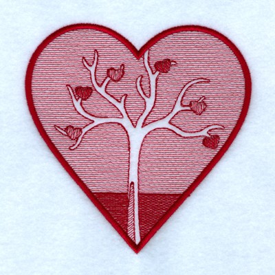 Heart Tree Toile Machine Embroidery Design