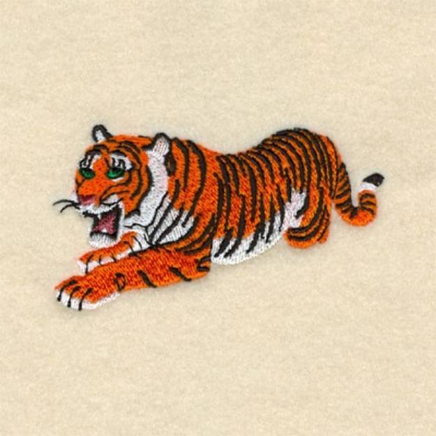 Picture of Tiger Crouching Machine Embroidery Design