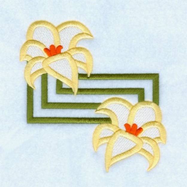 Picture of Medium Lilies Machine Embroidery Design