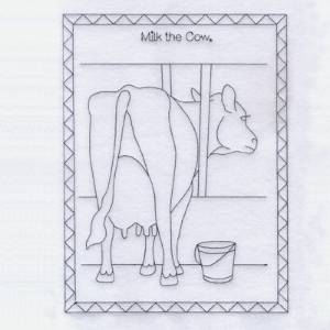 Picture of Milk the Cow Machine Embroidery Design