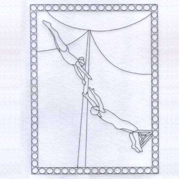 Picture of Flying Trapeze Machine Embroidery Design