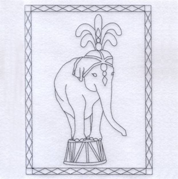 Picture of Circus Elephant Machine Embroidery Design