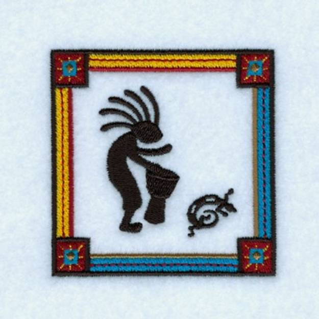 Picture of Kokopelli Drumming Machine Embroidery Design