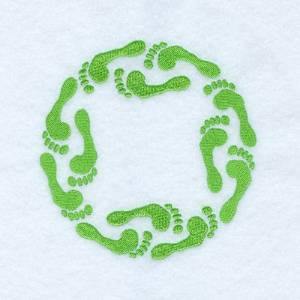 Picture of Circle of Feet Machine Embroidery Design