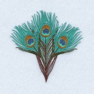 Picture of Peacock Feathers Machine Embroidery Design