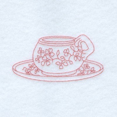 Amelia Teacup Machine Embroidery Design